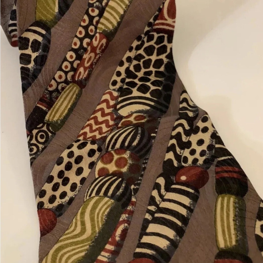 Carlo palazzi Abstract‎ Patterned tie Italian silk 57”